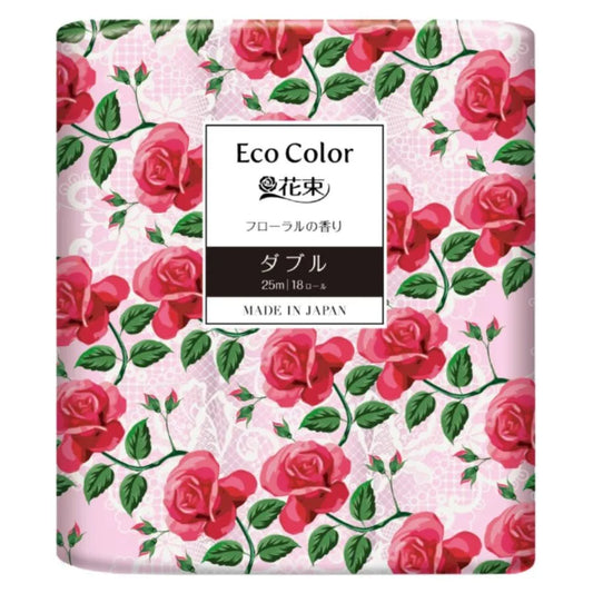 エコカラー花束ピンク 18ロール×6パック ダブル