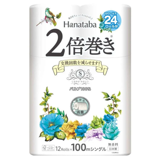 Hanataba 2倍巻き 12ロール×6パック シングル