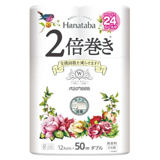 Hanataba 2倍巻き 12ロール×6パック ダブル