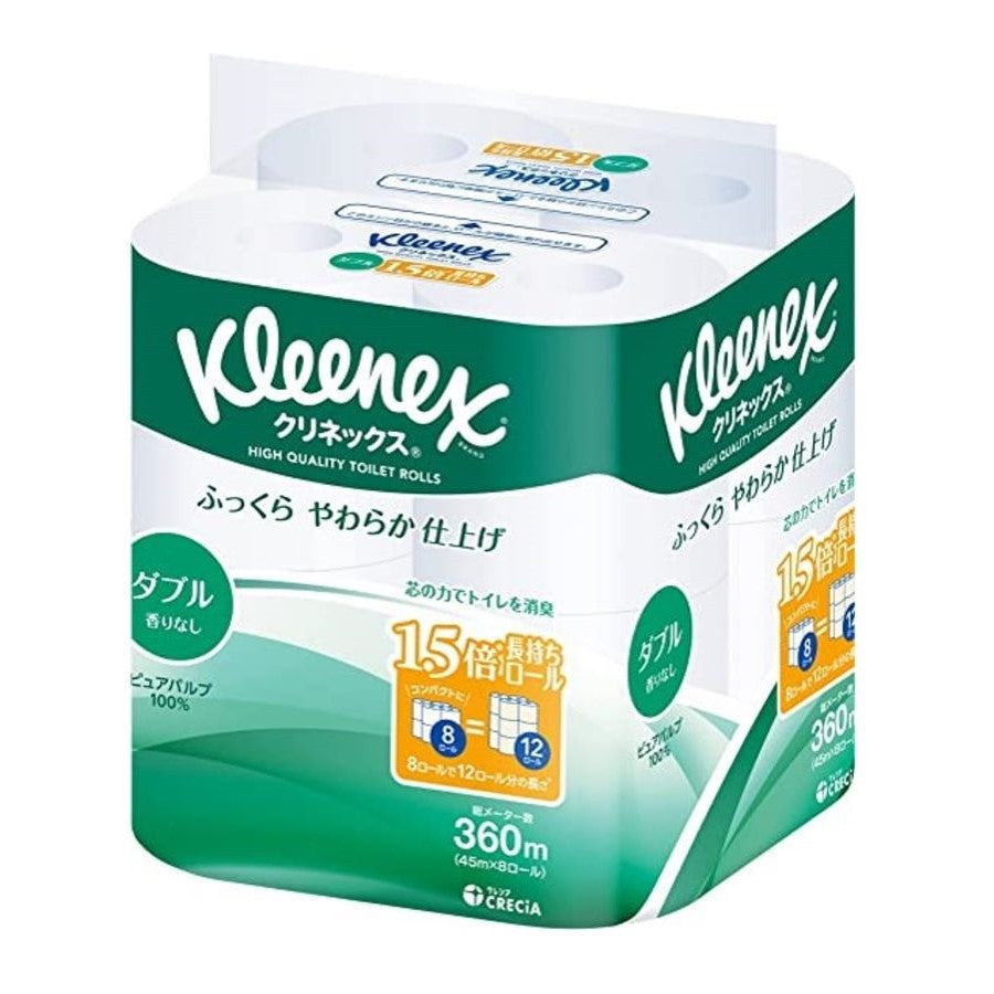 クリネックス 長持ち ダブル  45m 8ロール×8パック