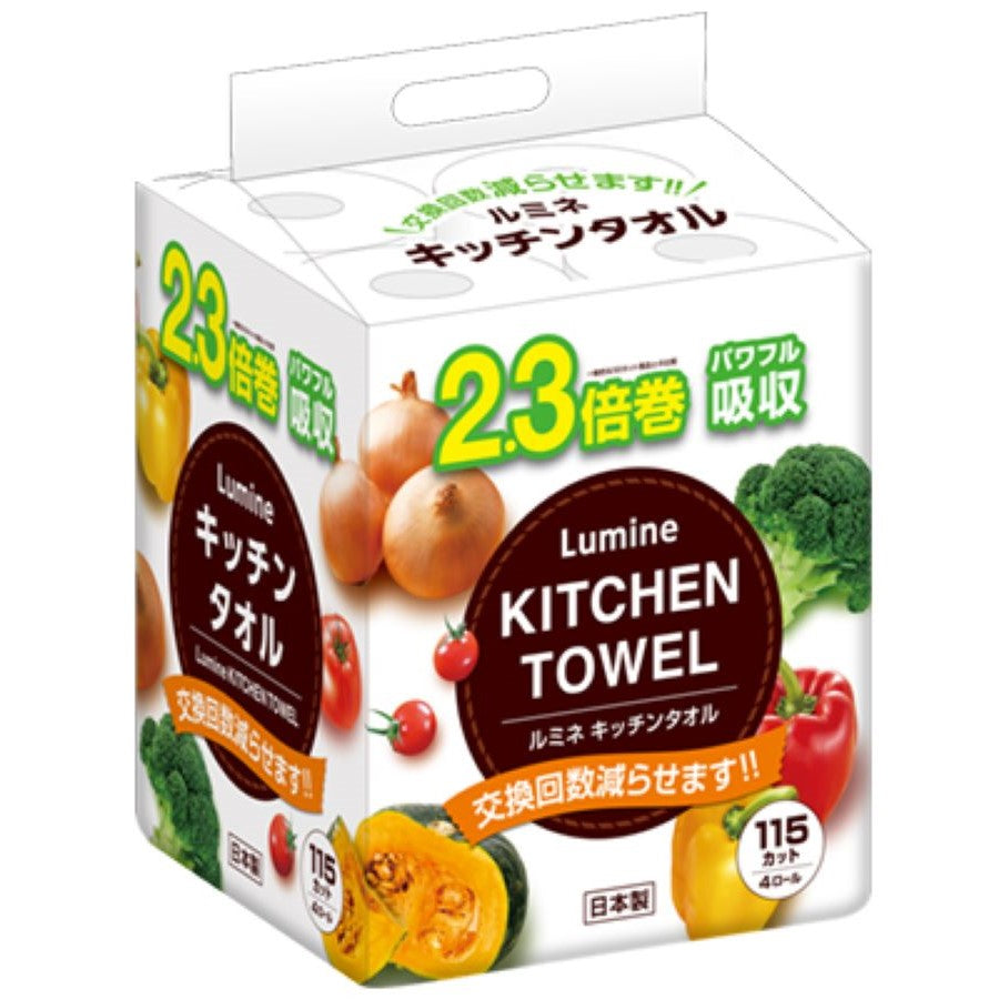 ルミネキッチンタオル115カット 4ロール×12パック