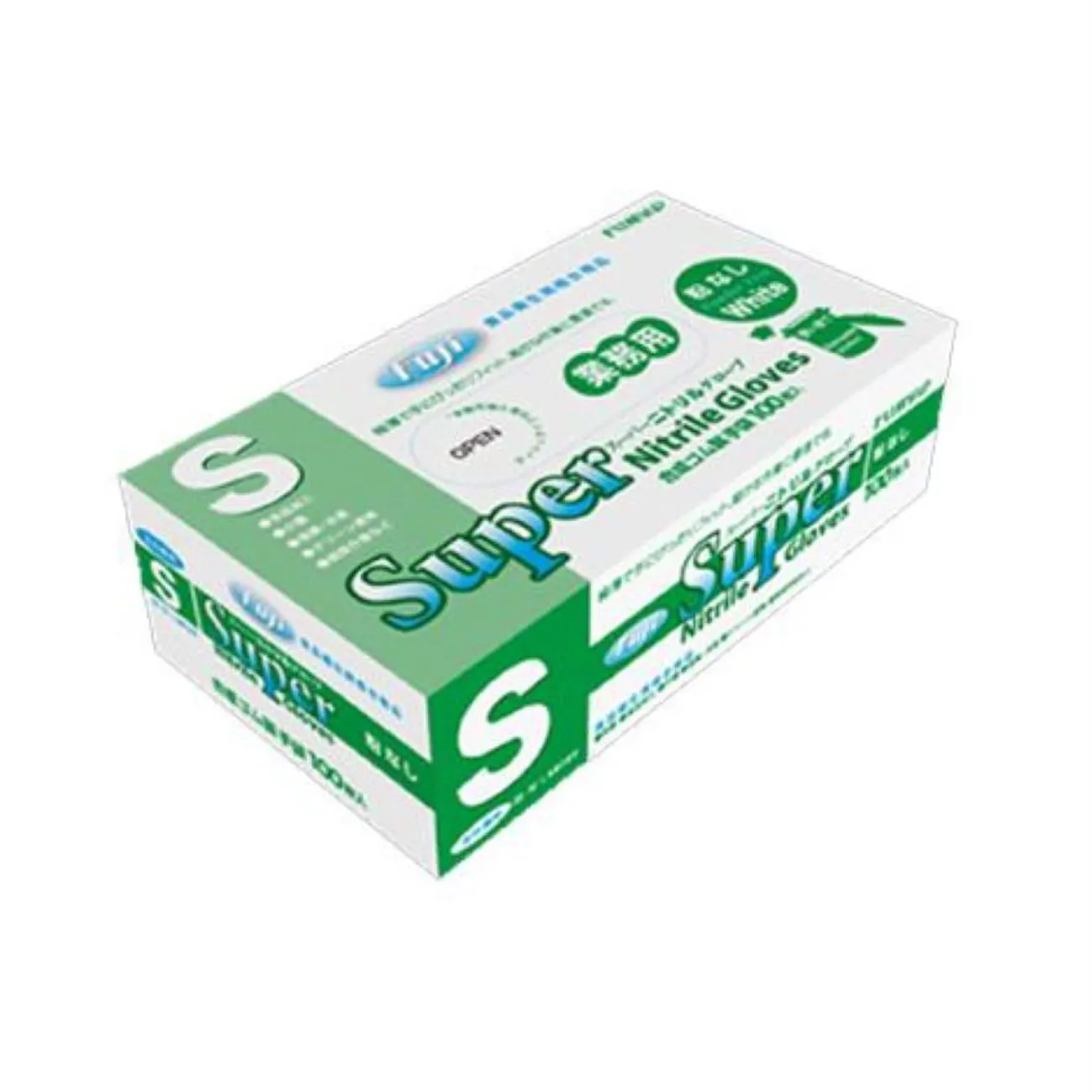 フジスーパーニトリルグローブ(粉なし)白 Sサイズ 100枚×30箱