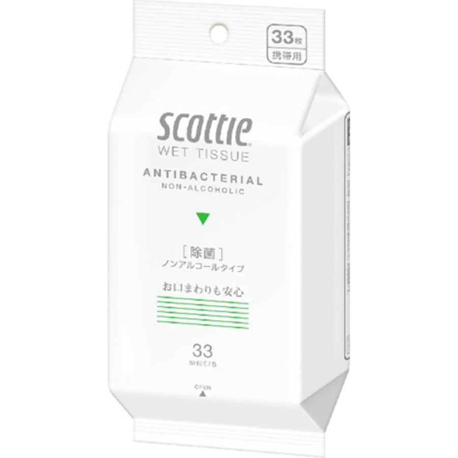 スコッティ ウェット除菌ノンアルコールタイプ 携帯用 33枚×24個