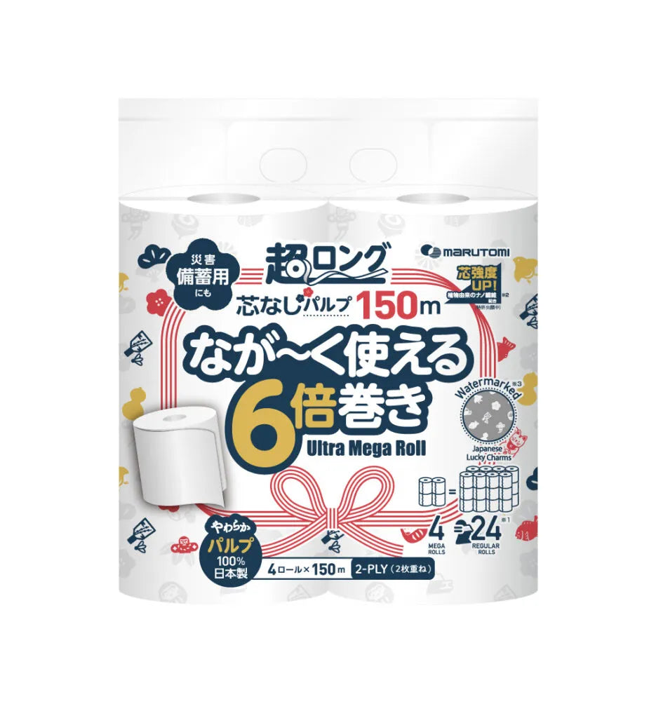 marutomi 超ロングパルプ6倍巻き ダブル 4ロール×4パック