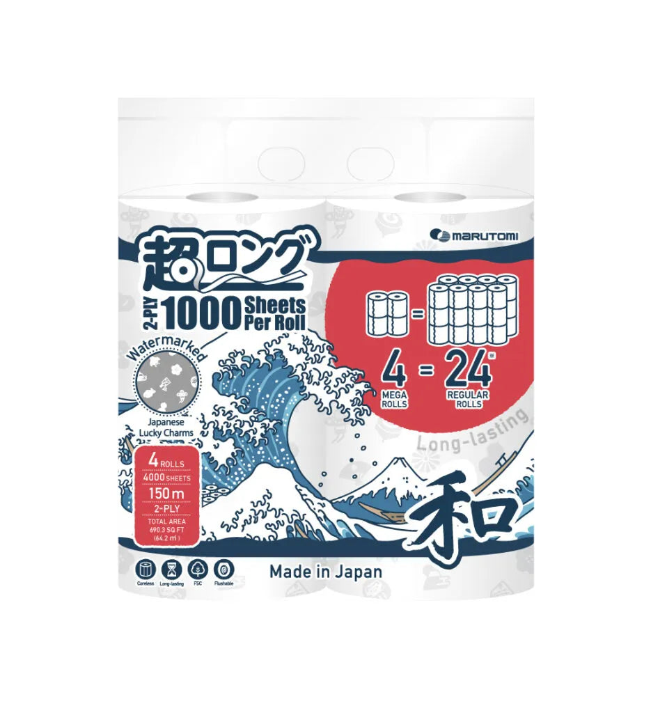 marutomi 超ロングパルプ6倍巻き ダブル 4ロール×4パック