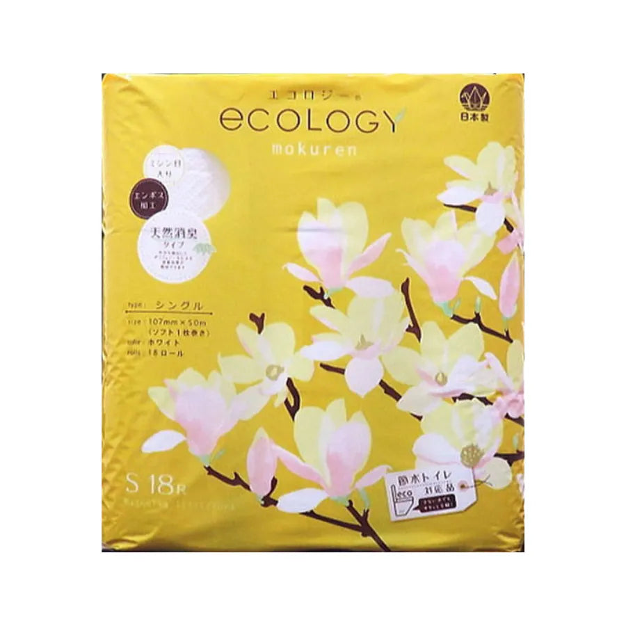 トイレットペーパー エコロジー 50m 18ロール×6パック シングル