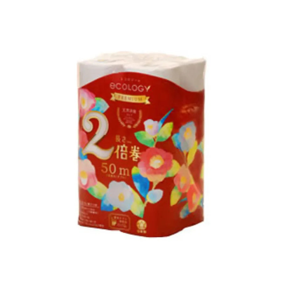 トイレットペーパー エコロジー2倍巻プレミアム 50m 12ロール×8パック ダブル
