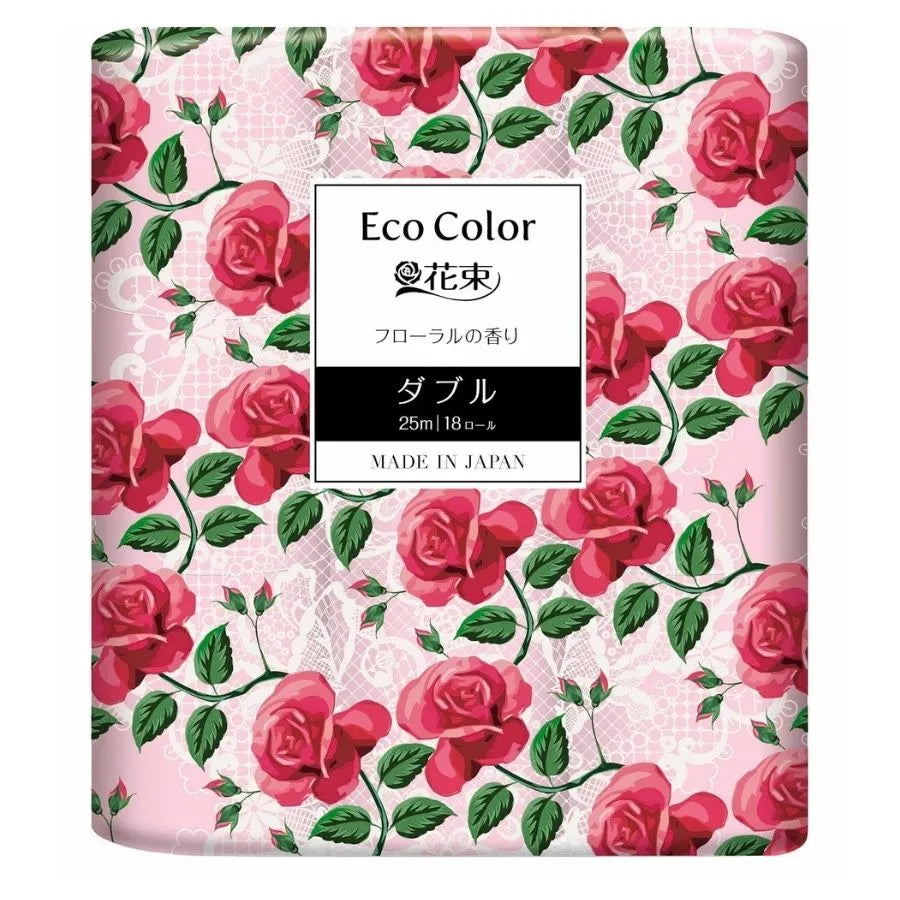 エコカラー花束ピンク ダブル 25m 18ロール×6パック
