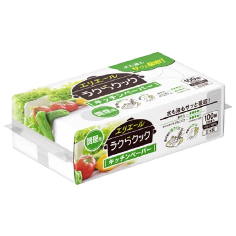エリエール ラクらクック キッチンペーパー 100組×60個