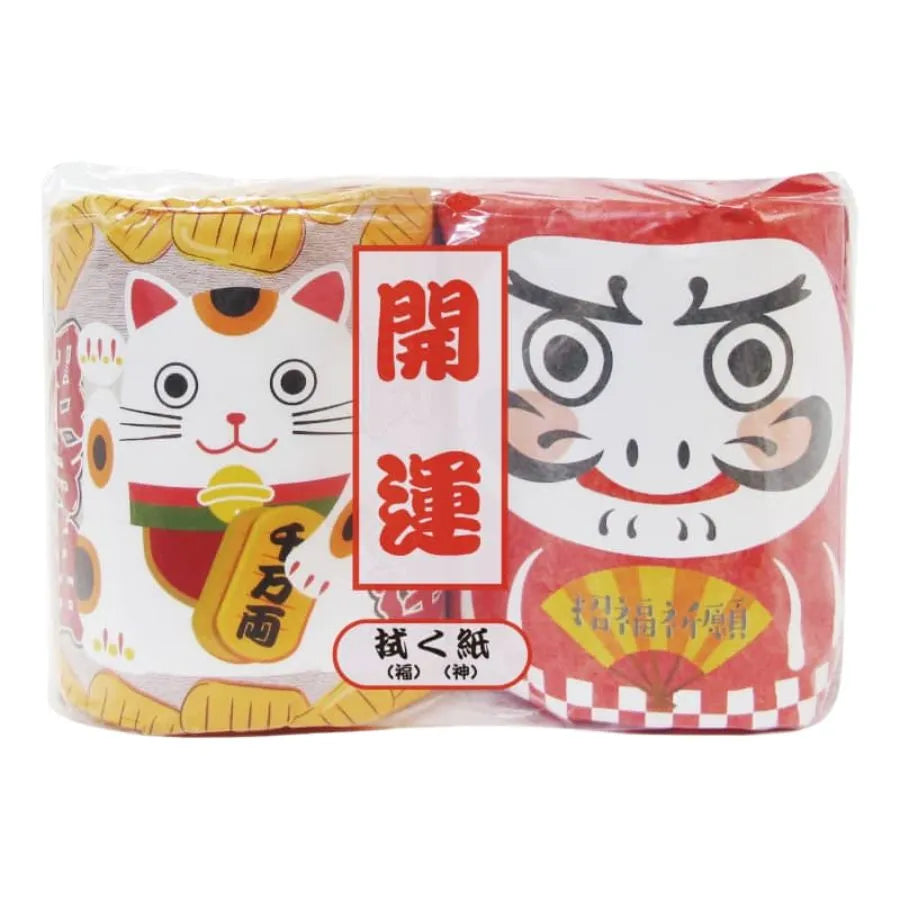 招き猫・ダルマ2ロール 個包装 ダブル 30m 2ロール×50パック