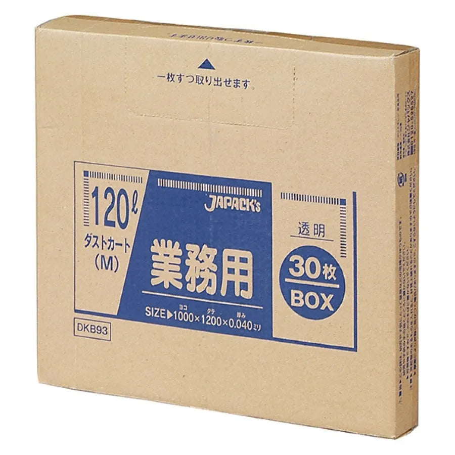 ダストカート 120L 透明 30枚×6冊 ジャパックス DKB93