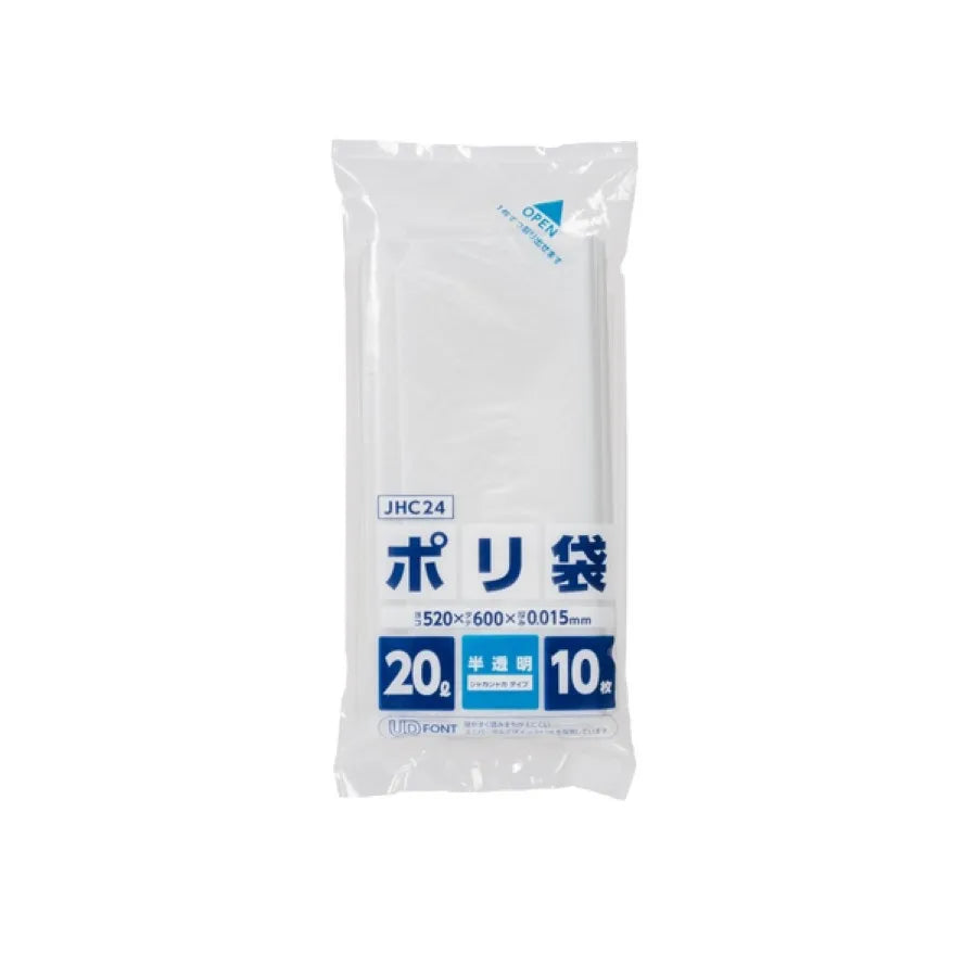 ポリ袋コンパクト 20L 半透明 10枚×60冊 ジャパックス JHC24
