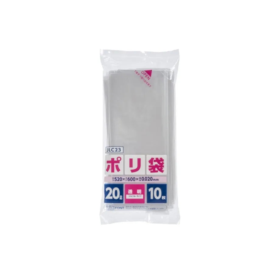 ポリ袋コンパクト 20L 透明 10枚×60冊 ジャパックス JLC23
