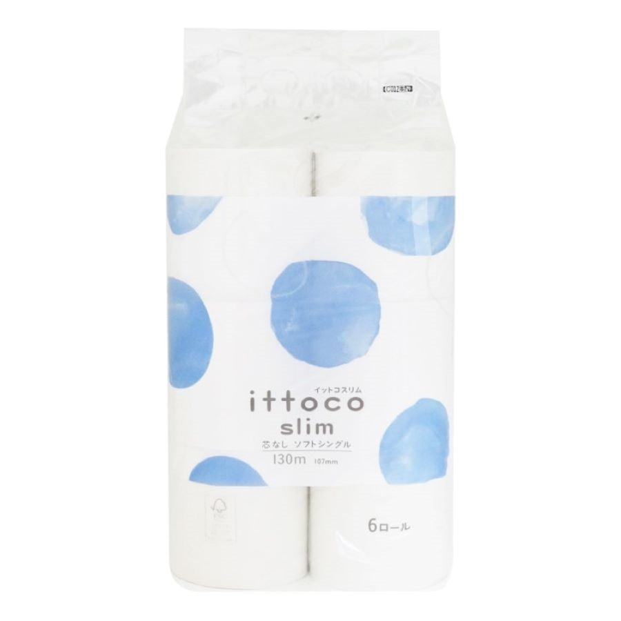 イトマン イットコ芯なしスリム130m シングル 6ロール×10パック