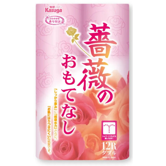 薔薇のおもてなし・ピンク 25m 12ロール×8パック ダブル