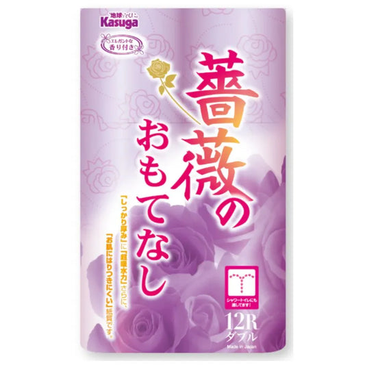 薔薇のおもてなし・パープル 25m 12ロール×8パック ダブル
