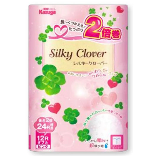 シルキークローバー・ピンク 2倍巻 25m 12ロール×8パック ダブル