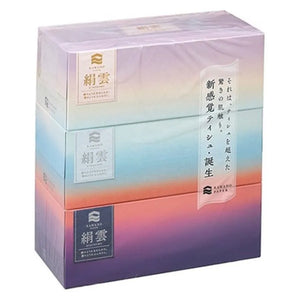 絹雲 ボックスティッシュ 3箱×10パック 箱 390枚(130組) 30箱(10箱×3