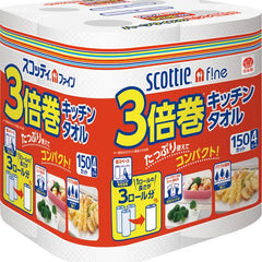 スコッティ 3倍巻きキッチンタオル 4ロール×12パック