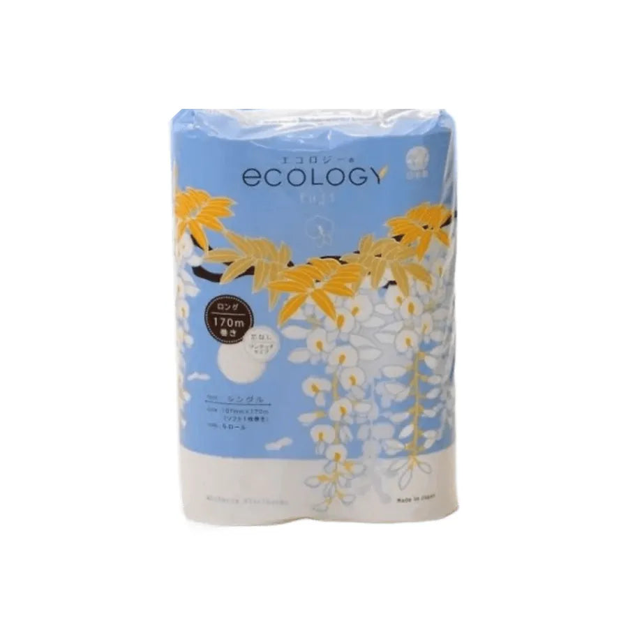 トイレットペーパー エコロジー芯無し 170ｍ 6ロール×8パック シングル