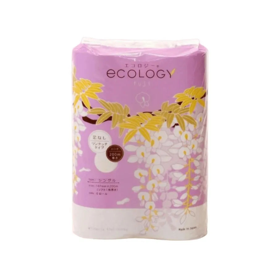 トイレットペーパー エコロジー芯無し 200ｍ 6ロール×8パック シングル