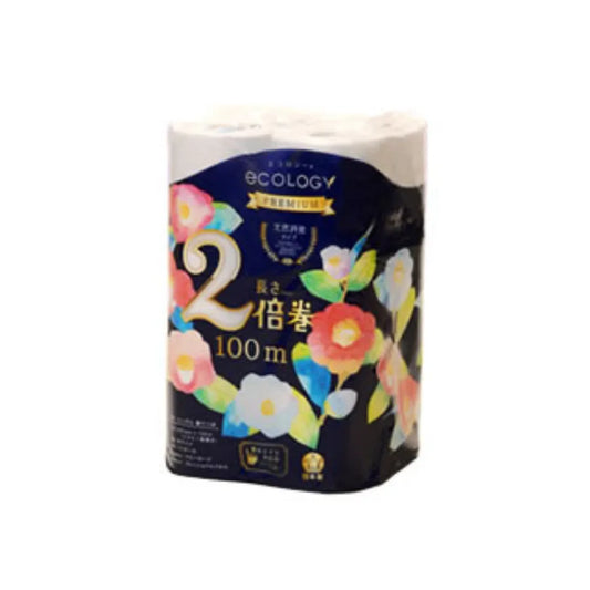 トイレットペーパー エコロジー2倍巻プレミアム 100m 12ロール×8パック シングル