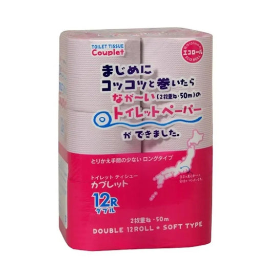 【大量仕入】カプレットエコ12ロール 50m ダブル 12ロール×6パック