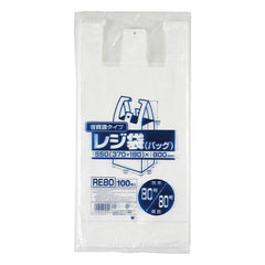 ジャパックス レジ袋 省資源RE80 乳白 100枚×10冊