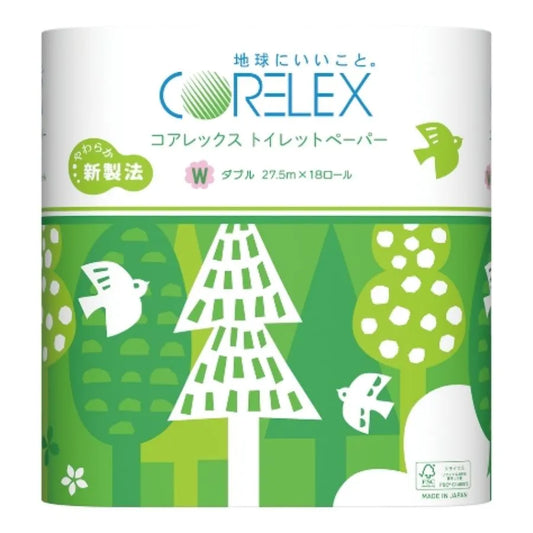 コアレックス トイレットペーパー ダブル 27.5m 18ロール×6パック