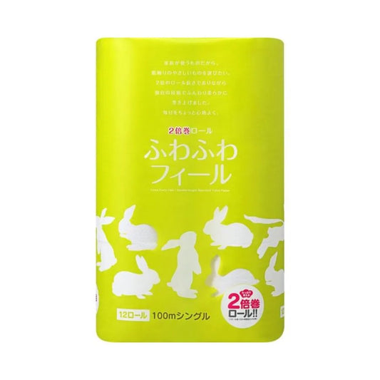 ふわふわフィール2倍巻ロール シングル 12ロール×6パック