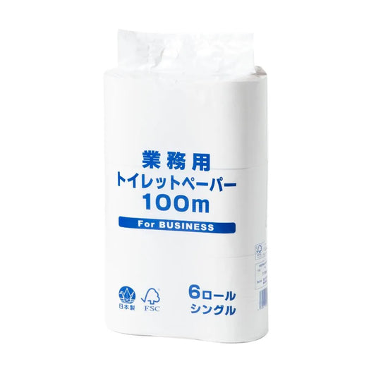 業務用トイレットペーパー 100m シングル 6ロール×12パック