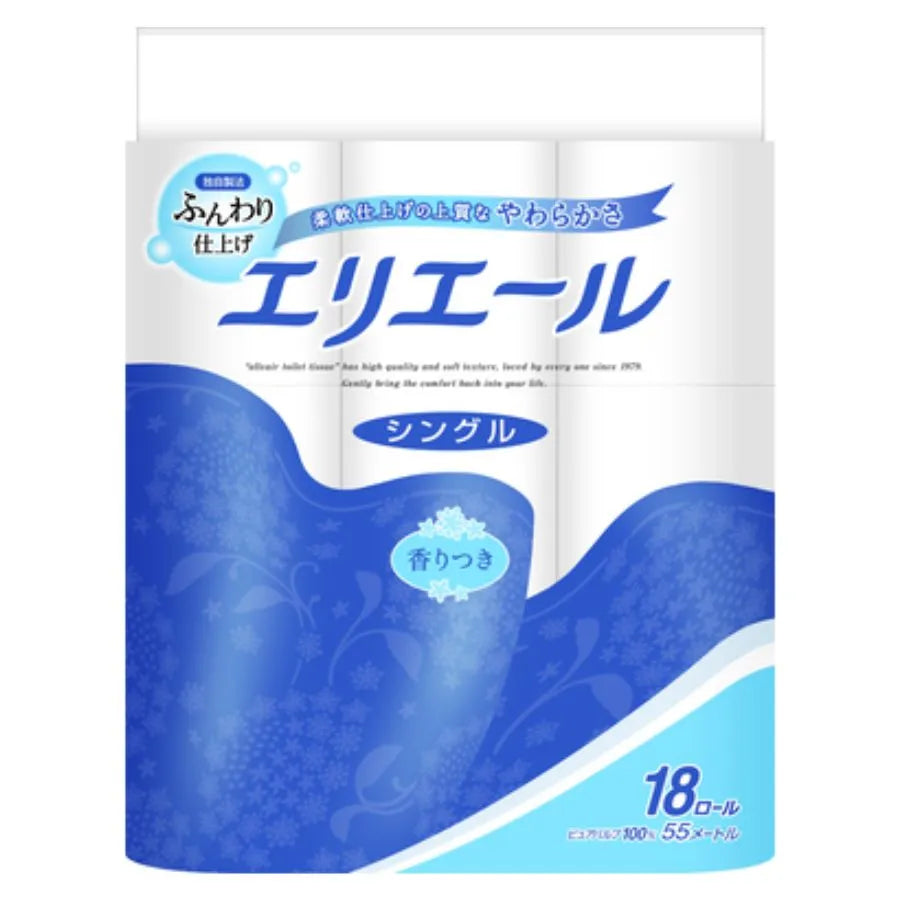 エリエール トイレットティシュー シングル 55m 18ロール×4パック