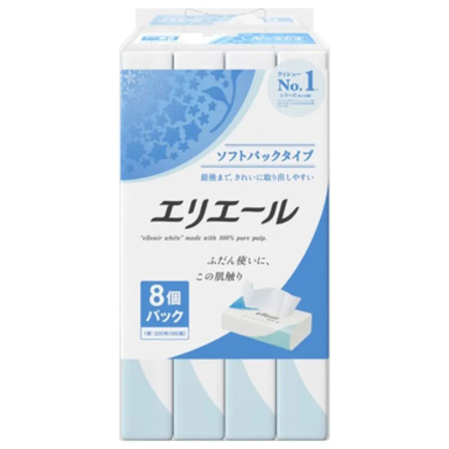 エリエール ティシュー ソフトパック 160組×8個×10パック