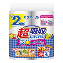 エリエール 超吸収キッチンタオル 100カット×2ロール×24パック