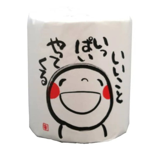 笑い文字 いいこといっぱいやってくる 個包装 ダブル 30m 1ロール×100個