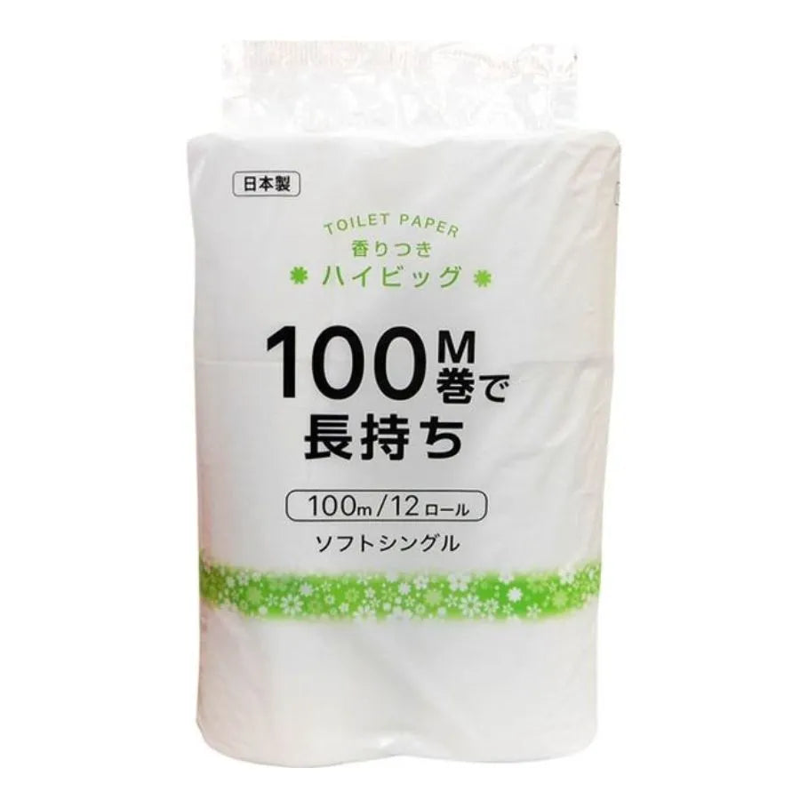 ハイビッグ トイレットペーパー シングル 100m 12ロール×6パック