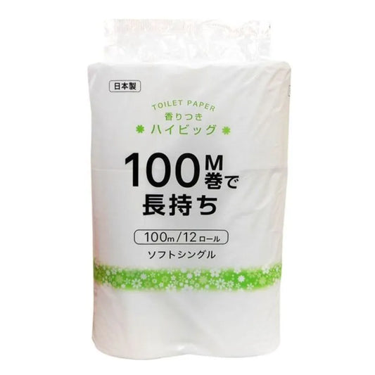 ハイビッグ トイレットペーパー シングル 100m 12ロール×6パック