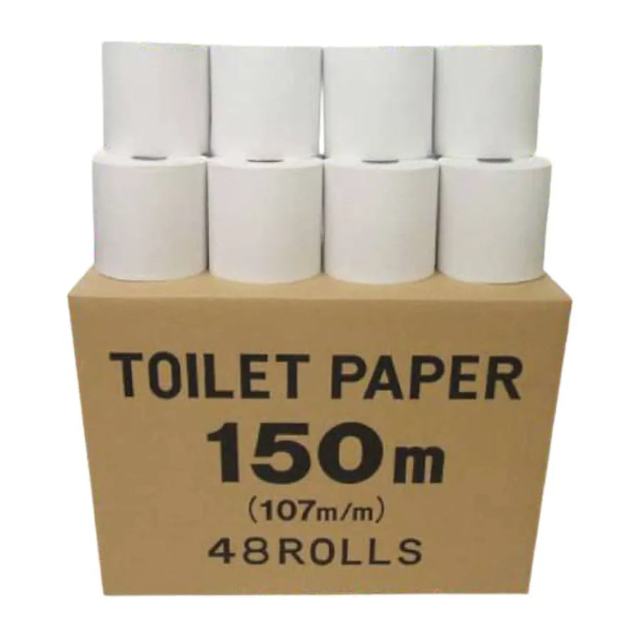 業務用 トイレットペーパー 芯なし シングル 150m 1ロール×48個
