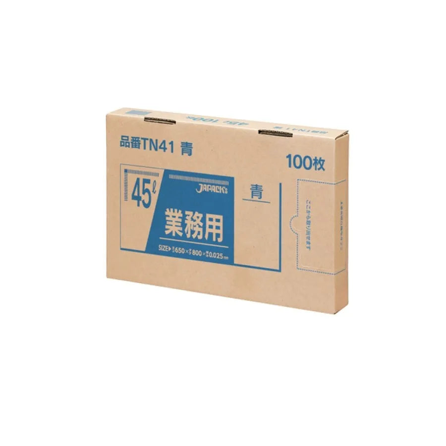 メタ配合ポリ袋 45L 青 100枚×6冊 ジャパックス TN41