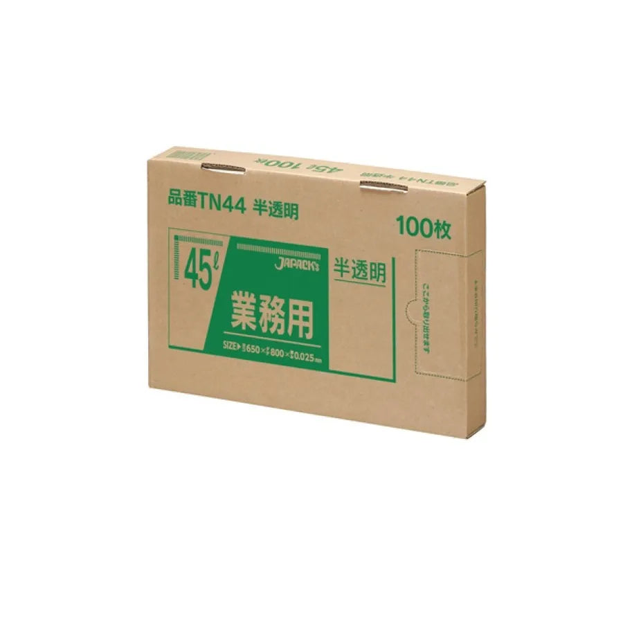 メタ配合ポリ袋 45L 半透明 100枚×6冊 ジャパックス TN44