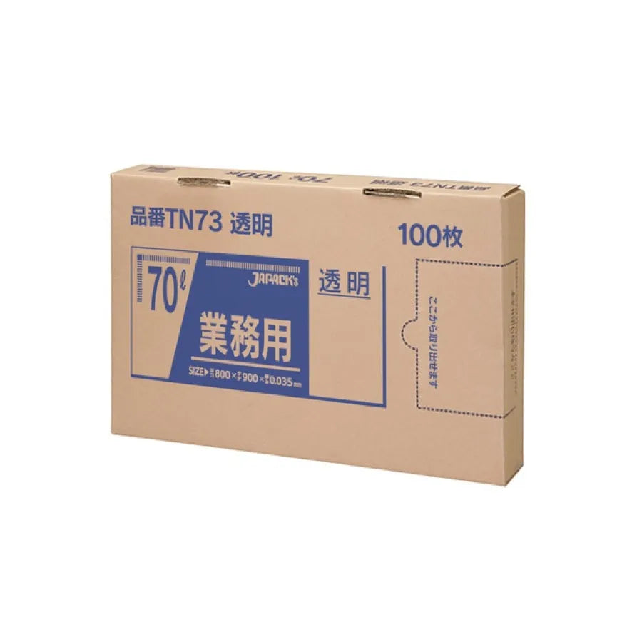 メタ配合ポリ袋 70L 透明 100枚×4冊 ジャパックス TN73