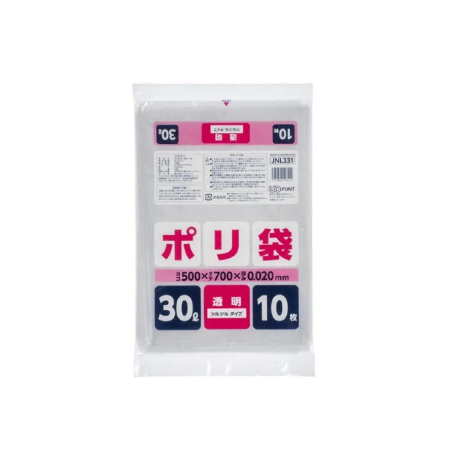家庭用ポリ袋 30L 透明 10枚×60冊 ジャパックス JNL331