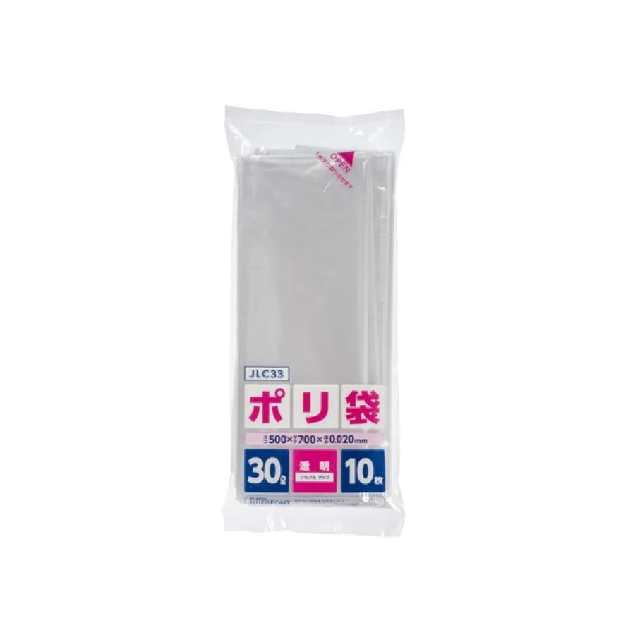 ポリ袋コンパクト 30L 透明 10枚×60冊 ジャパックス JLC33