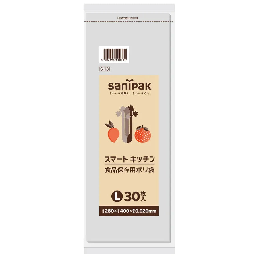 スマートキッチン LLDPE 透明 30枚×60冊 サニパック S13