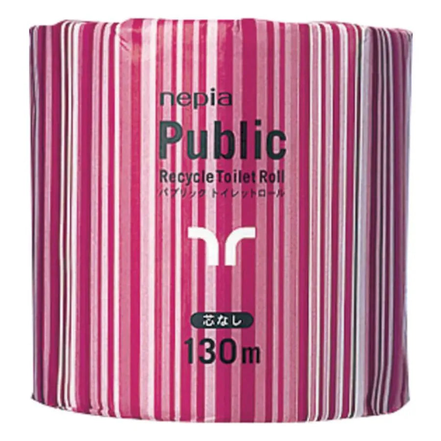 ネピア パブリック トイレットロール 個包装 芯なし シングル 130m 1ロール×60個