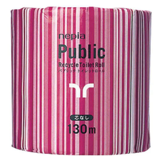 ネピア パブリック トイレットロール 個包装 芯なし シングル 130m 1ロール×60個