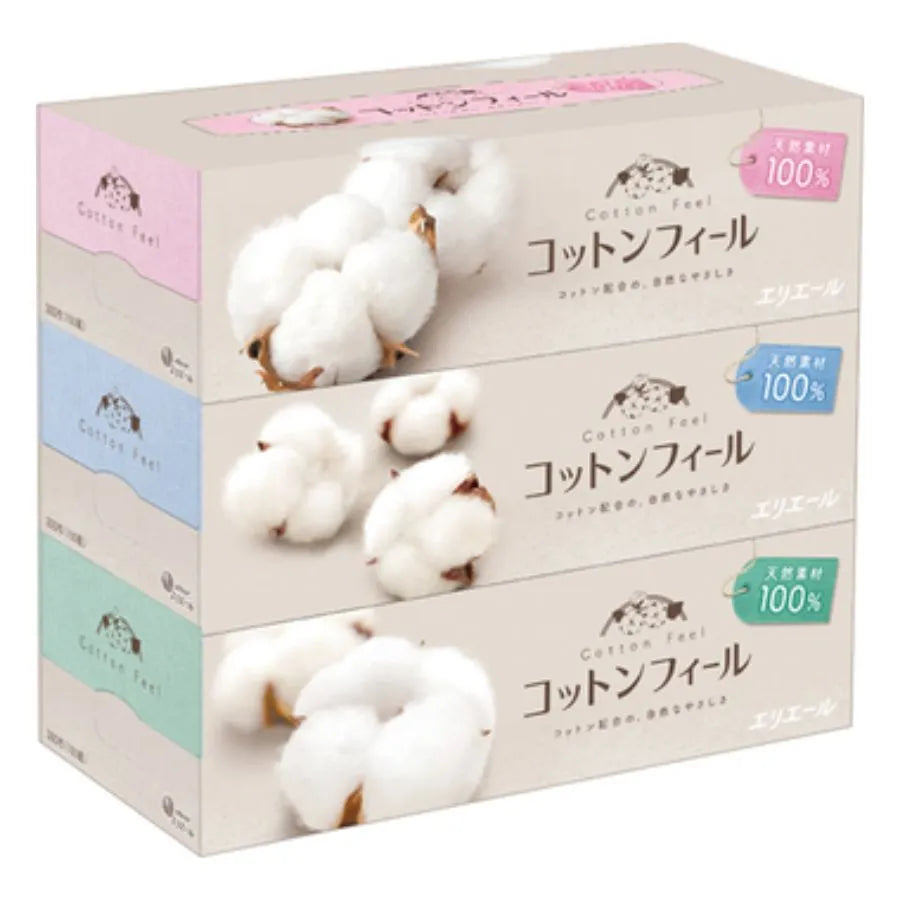 エリエール コットンフィールティシュー 150組×3個×16パック