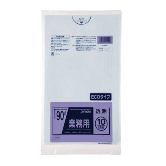 ジャパックス スタンダード ポリ袋 エコタイプ TM958 透明 90L 10枚×40冊